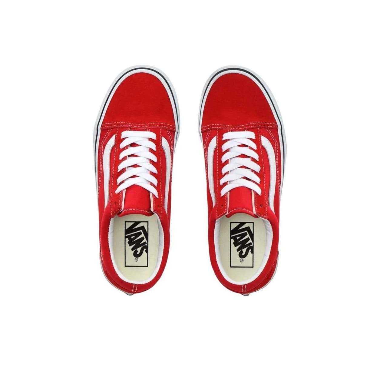 Кроссовки Vans Old Skool Устойчивая к истиранию Низкая Скейтборд Обувь Унисекс Красная - изображение 4