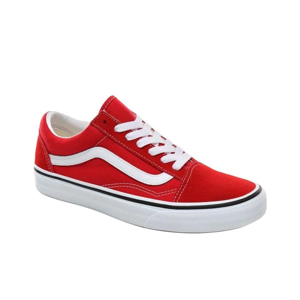 Кроссовки Vans Old Skool Устойчивая к истиранию Низкая Скейтборд Обувь Унисекс Красная - изображение 3
