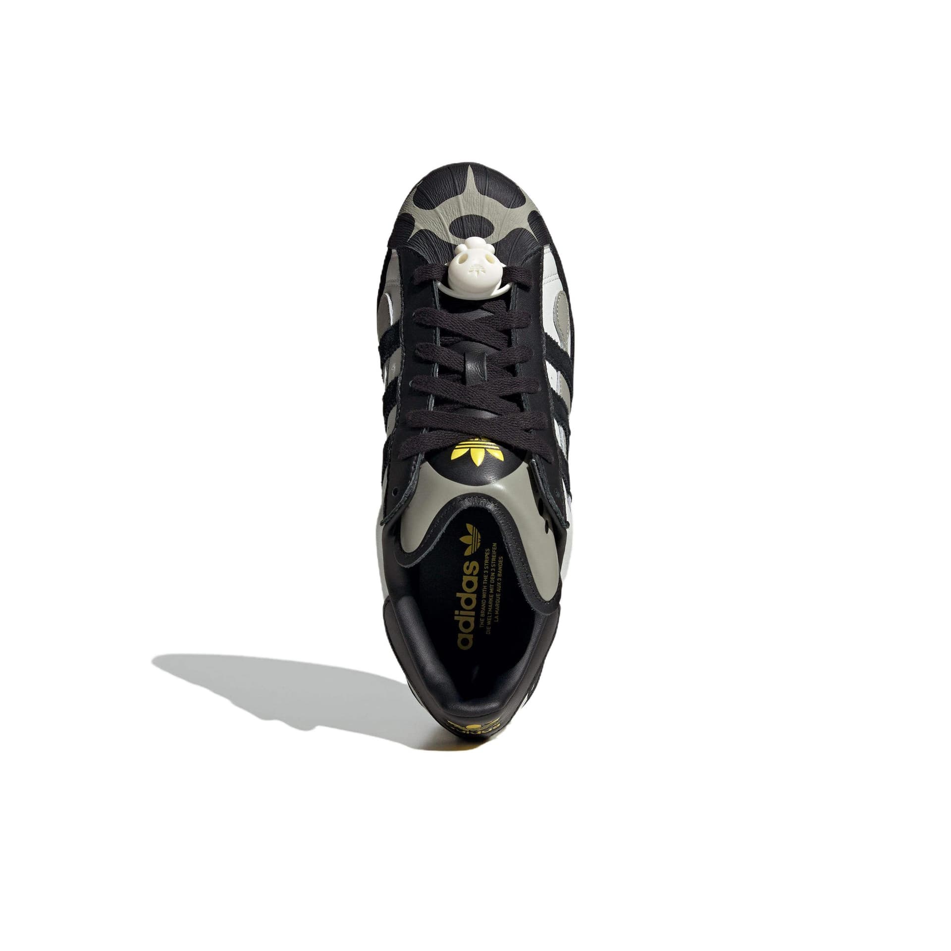 Кроссовки OFFGOD X adidas originals Superstar 82 Устойчивая к истиранию низкая обувь для скейтбординга унисекс серо-черная - изображение 4