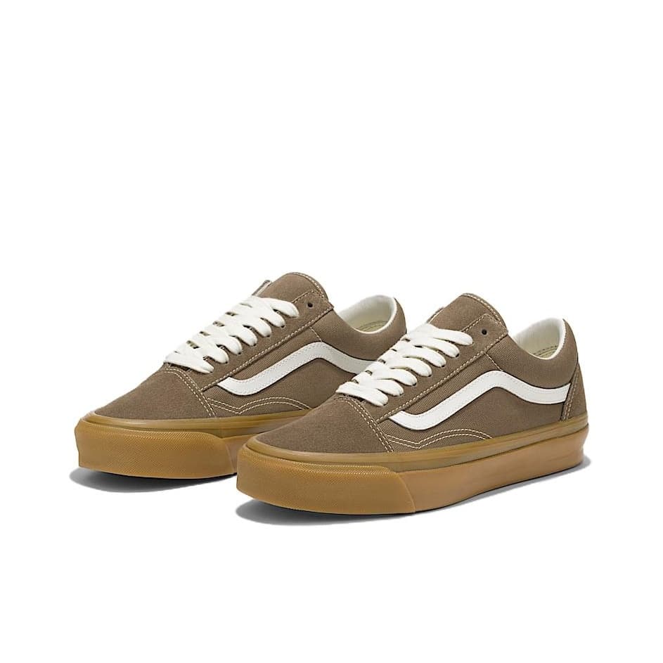 Кроссовки Vans Premium Old Skool Скейтборд Кроссовки Низкие Устойчивые к Износу Унисекс Коричневый - изображение 2