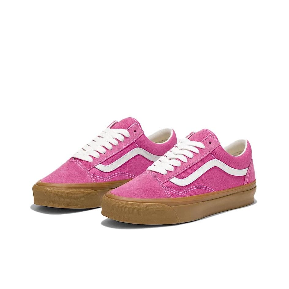Кроссовки VANS Premium Old Skool Холст Замша Низкие Кеды Скейтборд Обувь Унисекс Фуксия - изображение 2