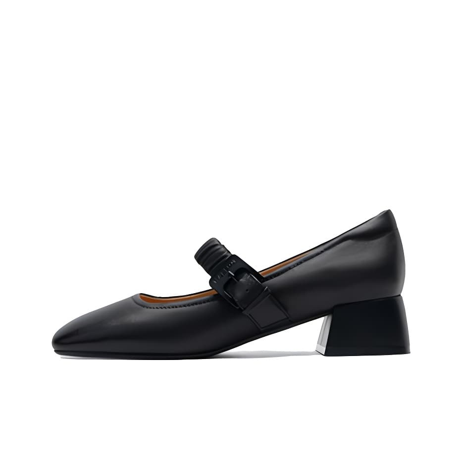 HARSON Овчина Овчина Туфли Мэри Джейн 4CM Женские - изображение 1