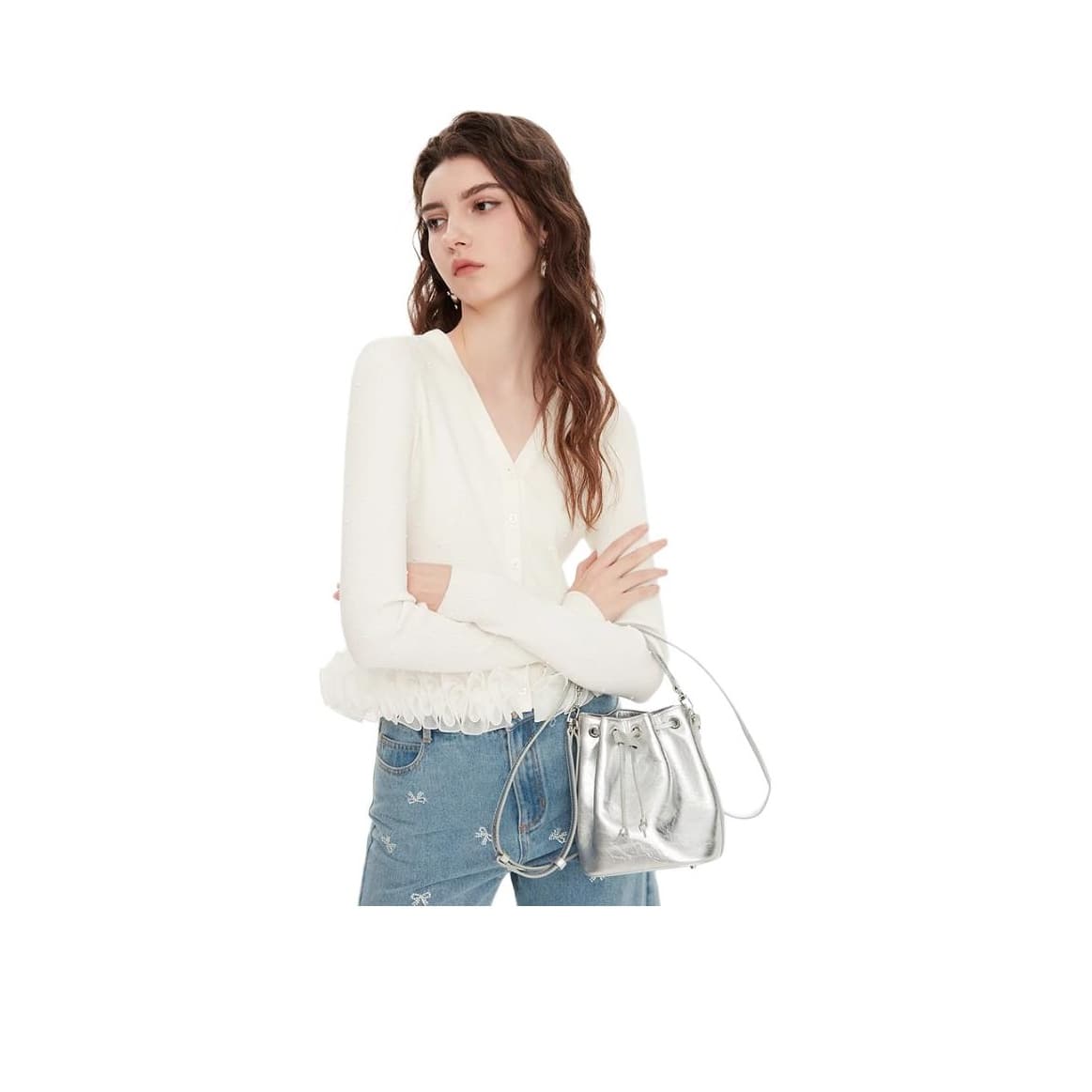 Кофта JORYAweekend Трикотаж Женский Белый - изображение 1