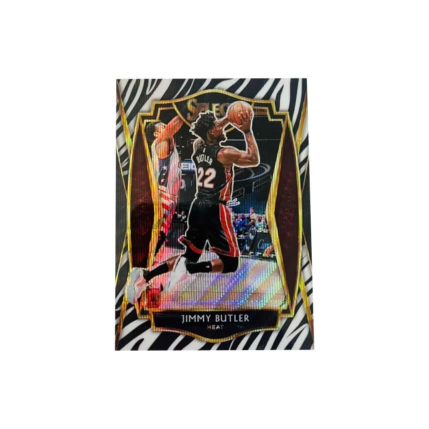 Коллекционные карточки PANINI Jimmy Butler 20 21 SELECT SE Grade Зебра Рефракция Большой Отношение SSP Спортивные карты 1 шт - изображение 1