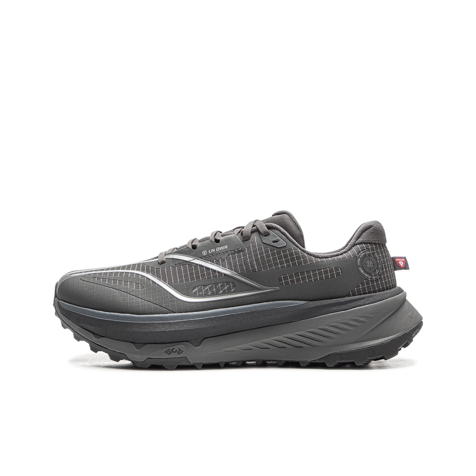 Кроссовки для бега Li NING Dilu 2 Low Топ Повседневные кроссовки для бега Мужской Уголь Дымчато-серый - изображение 1