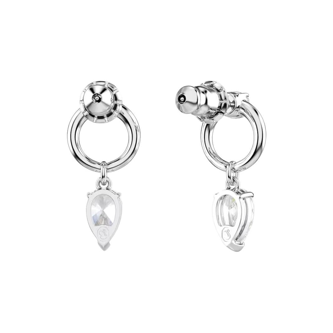 Серьги Swarovski Кубический кристалл циркон Серьги Унисекс Белый - изображение 3