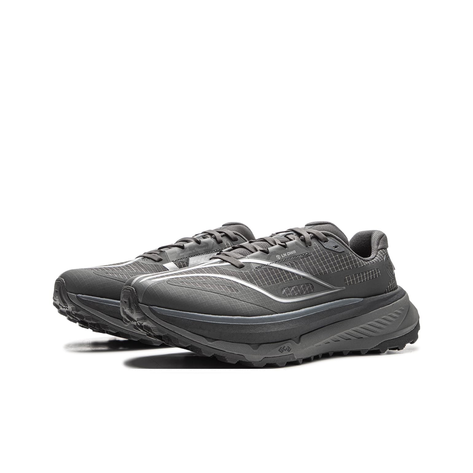 Кроссовки для бега Li NING Dilu 2 Low Топ Повседневные кроссовки для бега Мужской Уголь Дымчато-серый - изображение 3