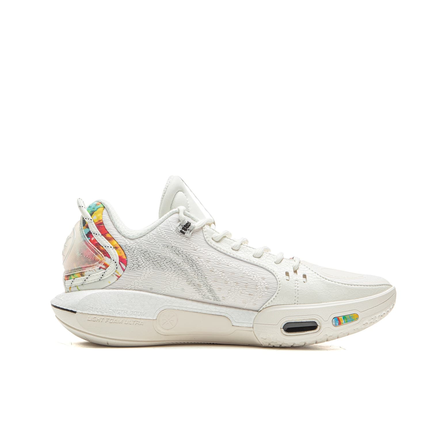 Кроссовки для баскетбола Li-Ning Wade Phantom 7 Фейерверк Технология BOOM Легкий Поддержка Покрытие Антискручивание Амортизация Противоскользящий Износостойкий Дышащий Oтскок Сцепление Лоу-топы Баскетбольные кроссовки Мужской Шампанский белый - изображение 2