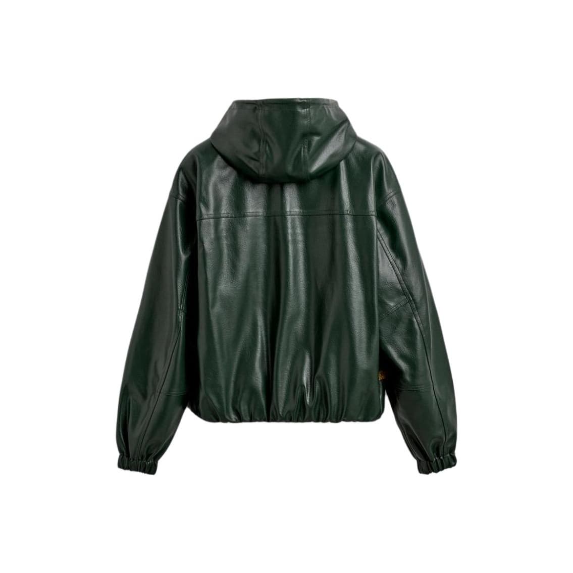 Кожаная куртки ZARA Зеленый Мужской Кожаные куртки - изображение 2
