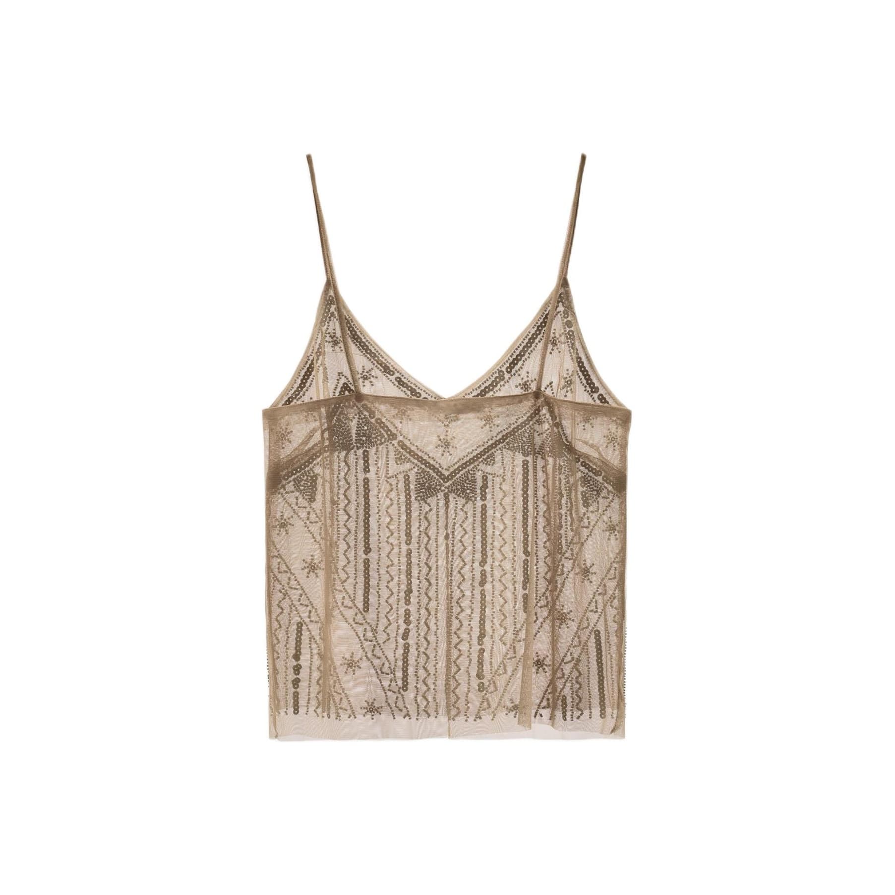 ZARA Золотые Женские Топы - изображение 2