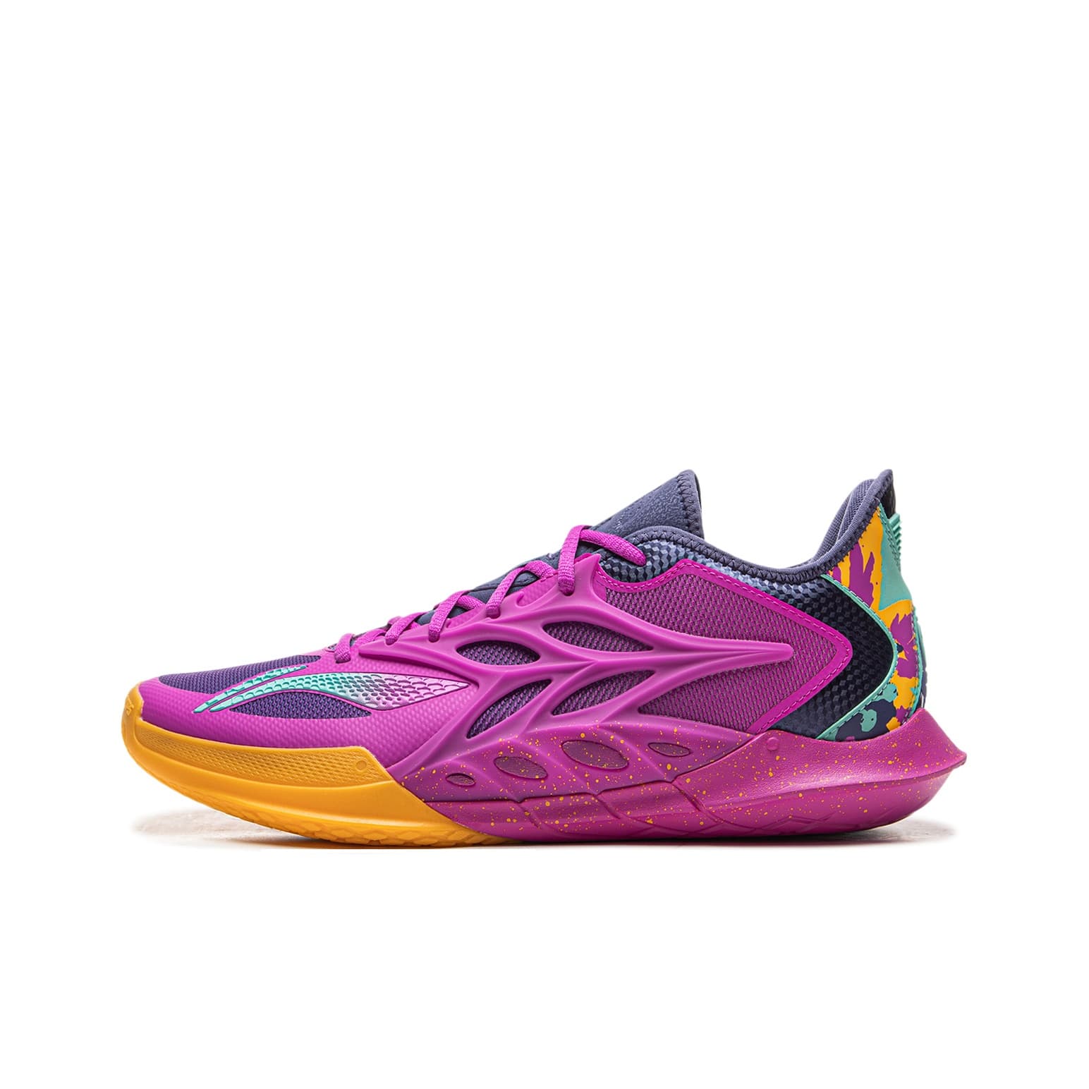 Кроссовки для баскетбола Li NING Flash Strike 12 Low Топ Баскетбольные кроссовки Мужской Фиолетовый - изображение 1