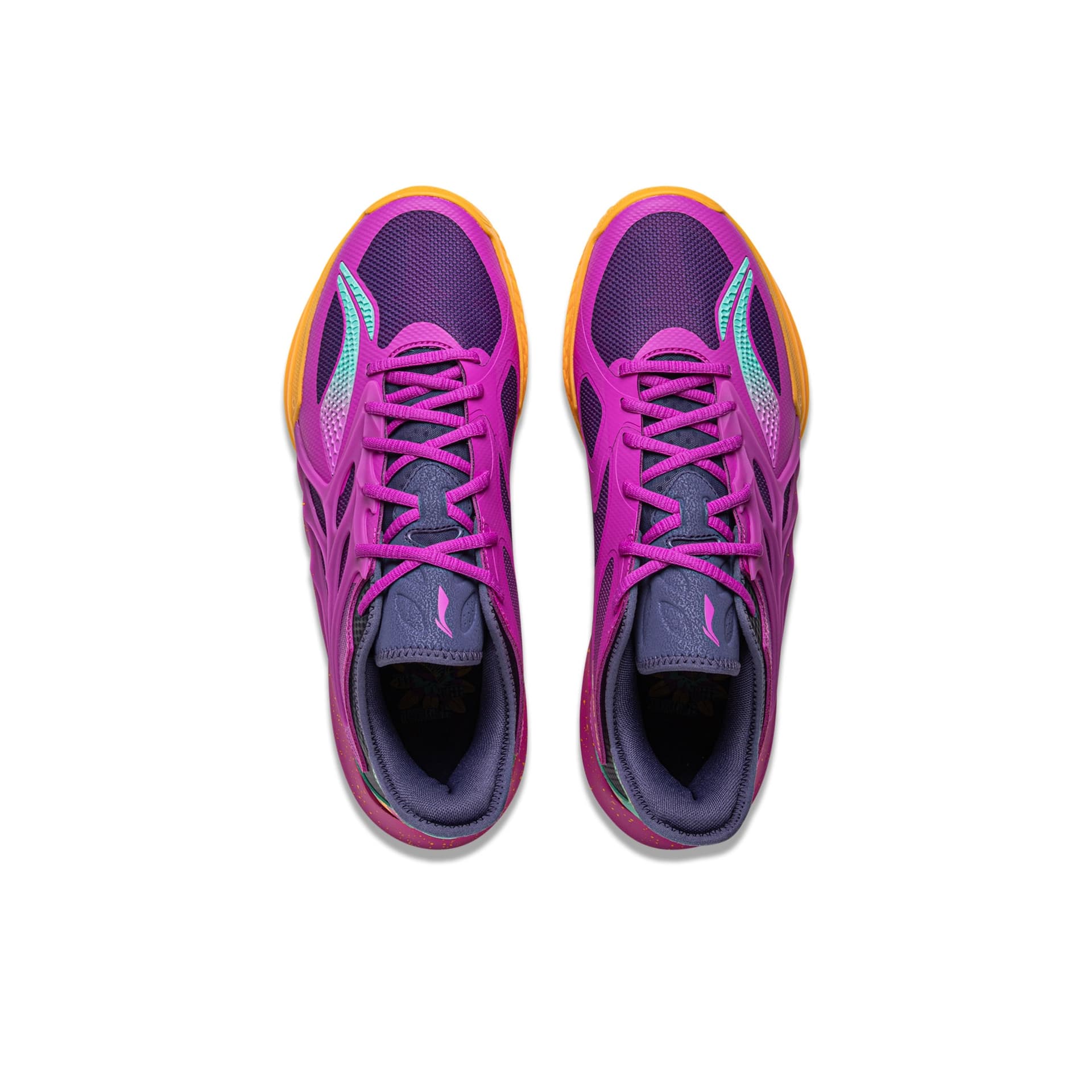 Кроссовки для баскетбола Li NING Flash Strike 12 Low Топ Баскетбольные кроссовки Мужской Фиолетовый - изображение 4