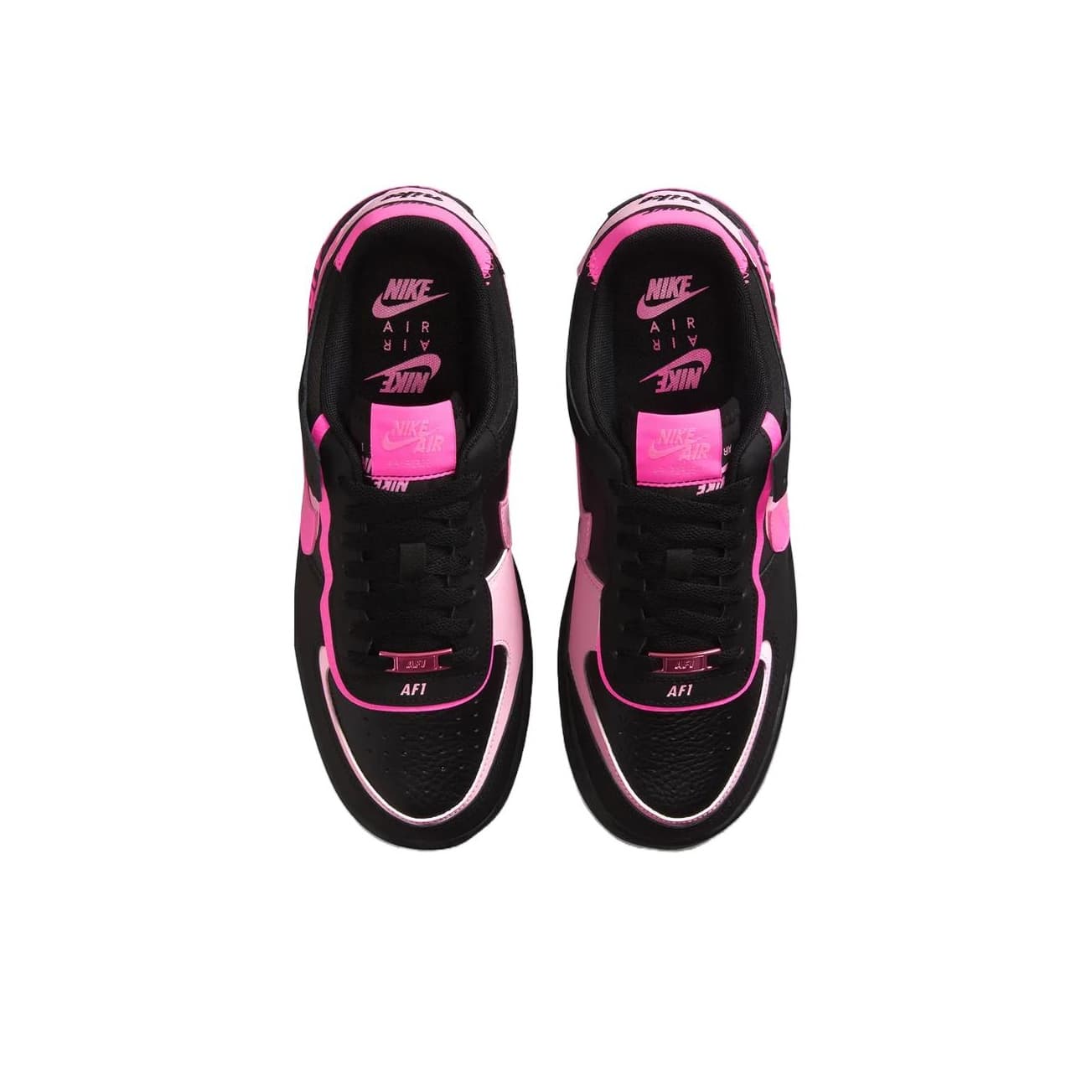 Кроссовки Nike AF1 Shadow Синтетическая кожа коровья спилковая кожа скейтборд обувь женский черный розовый - изображение 3