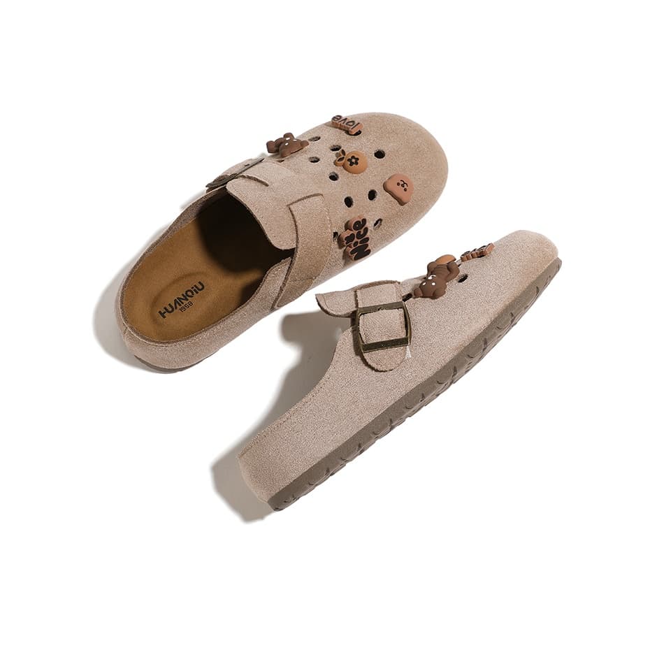 Сандалии HUANQIU ПВХ Перфорированные Ремни с Застежками Обувь Birkenstock Женская - изображение 2