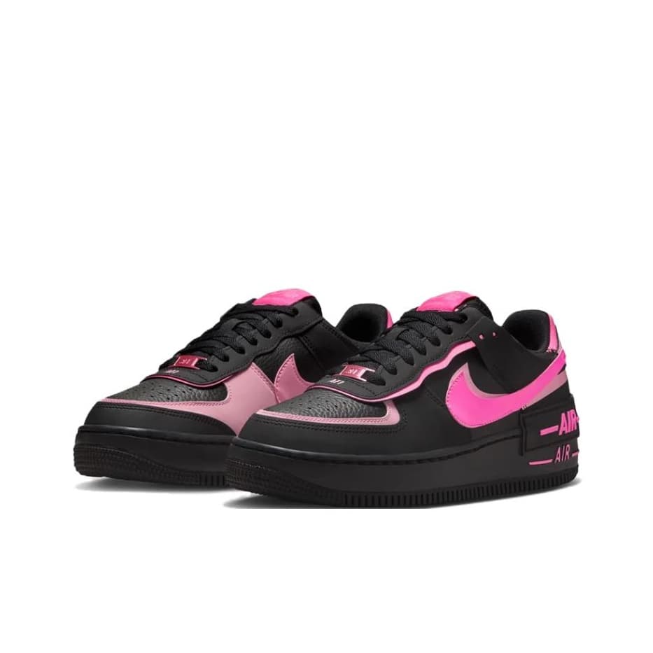 Кроссовки Nike AF1 Shadow Синтетическая кожа коровья спилковая кожа скейтборд обувь женский черный розовый - изображение 2
