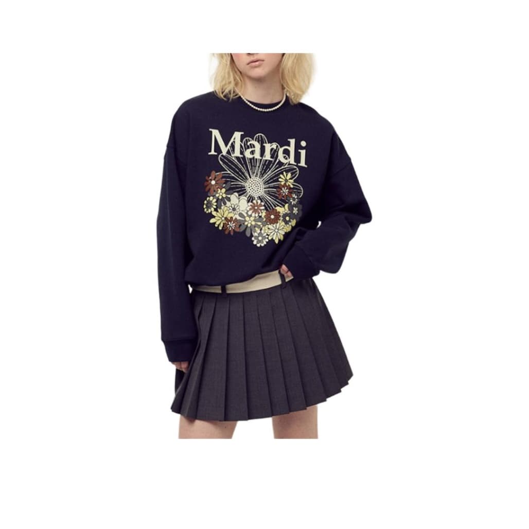 Худи MARDI MERCREDI FW25 Худи-ханьфу FLOWERMARDI Jardin Лак Темно-синий Сливовый Худи-ханьфу Женское - изображение 1