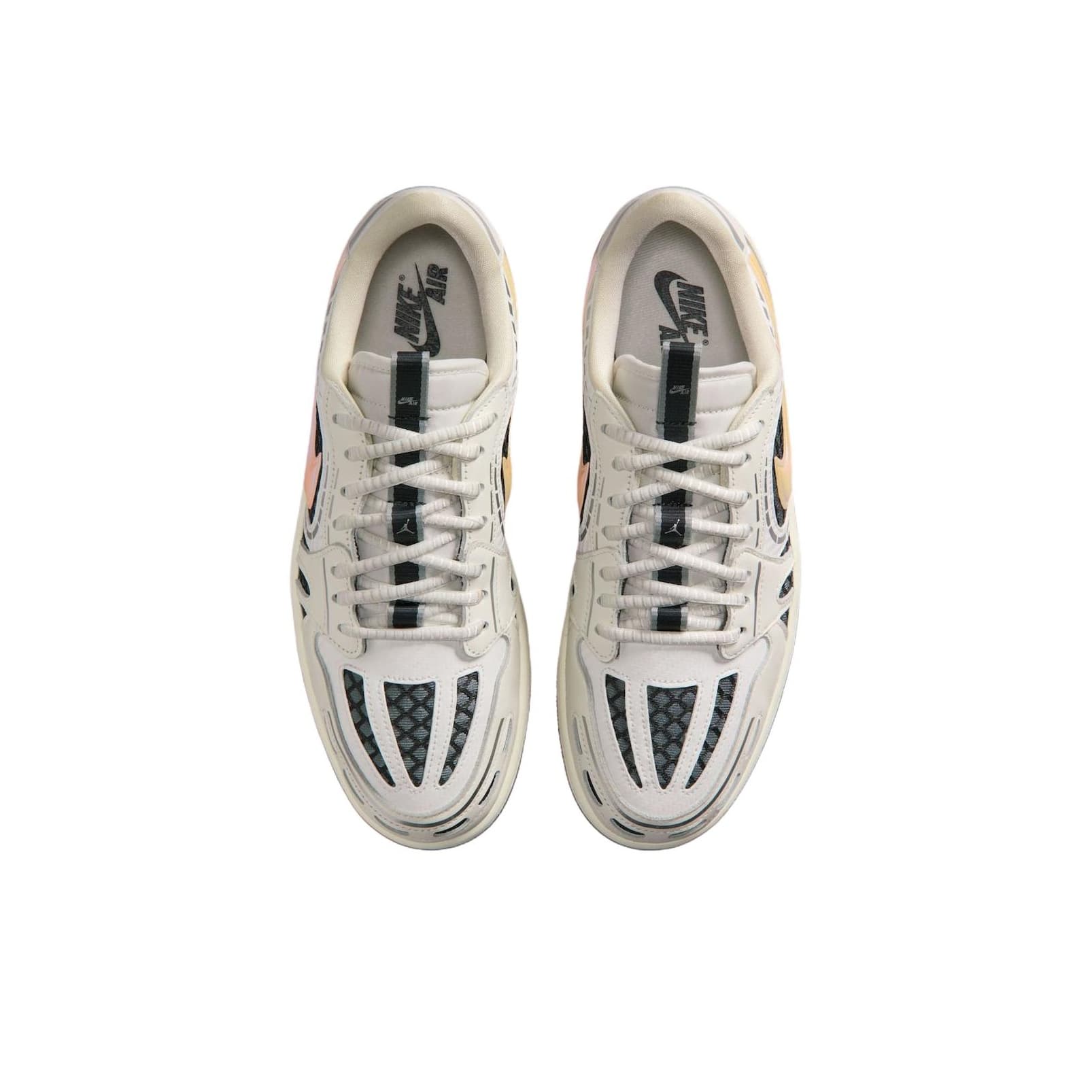 Ретро баскетбольные кроссовки Jordan Air Jordan 1 Low Топ Ретро-баскетбольные кроссовки Women's White Серый - изображение 4