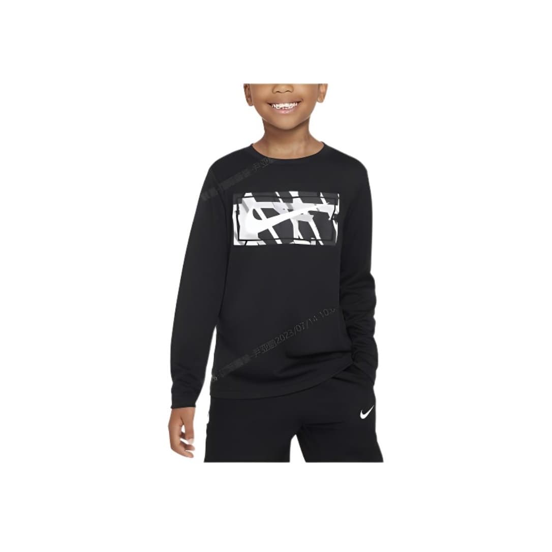 Футболка NIKE Черные Kids T-рубашки - изображение 1