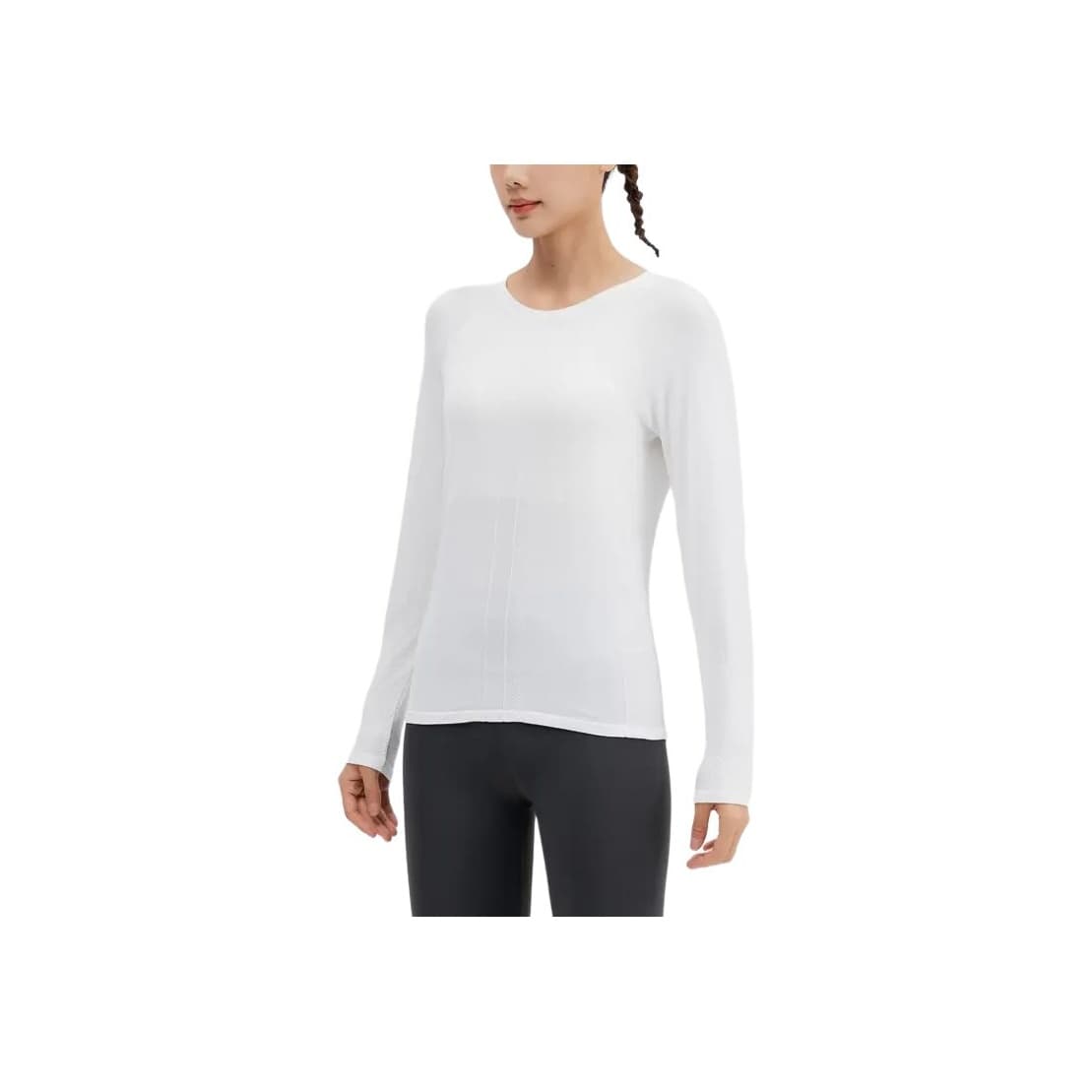 Футболка DECATHLON T-рубашка Женская Чисто Белая - изображение 3