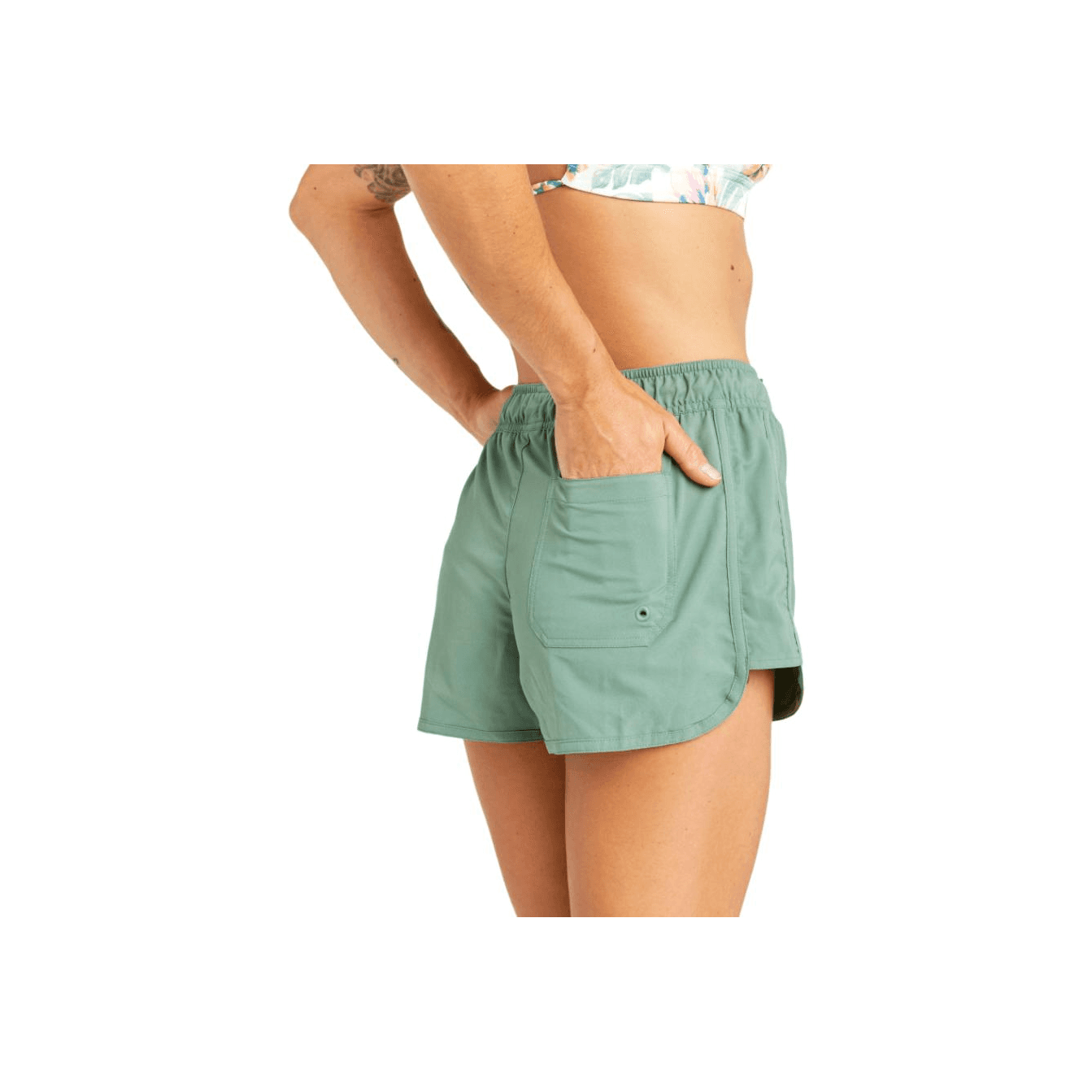 DECATHLON OLAIAN Tini Хаки Плавки Женские Светлый оливковый - изображение 2