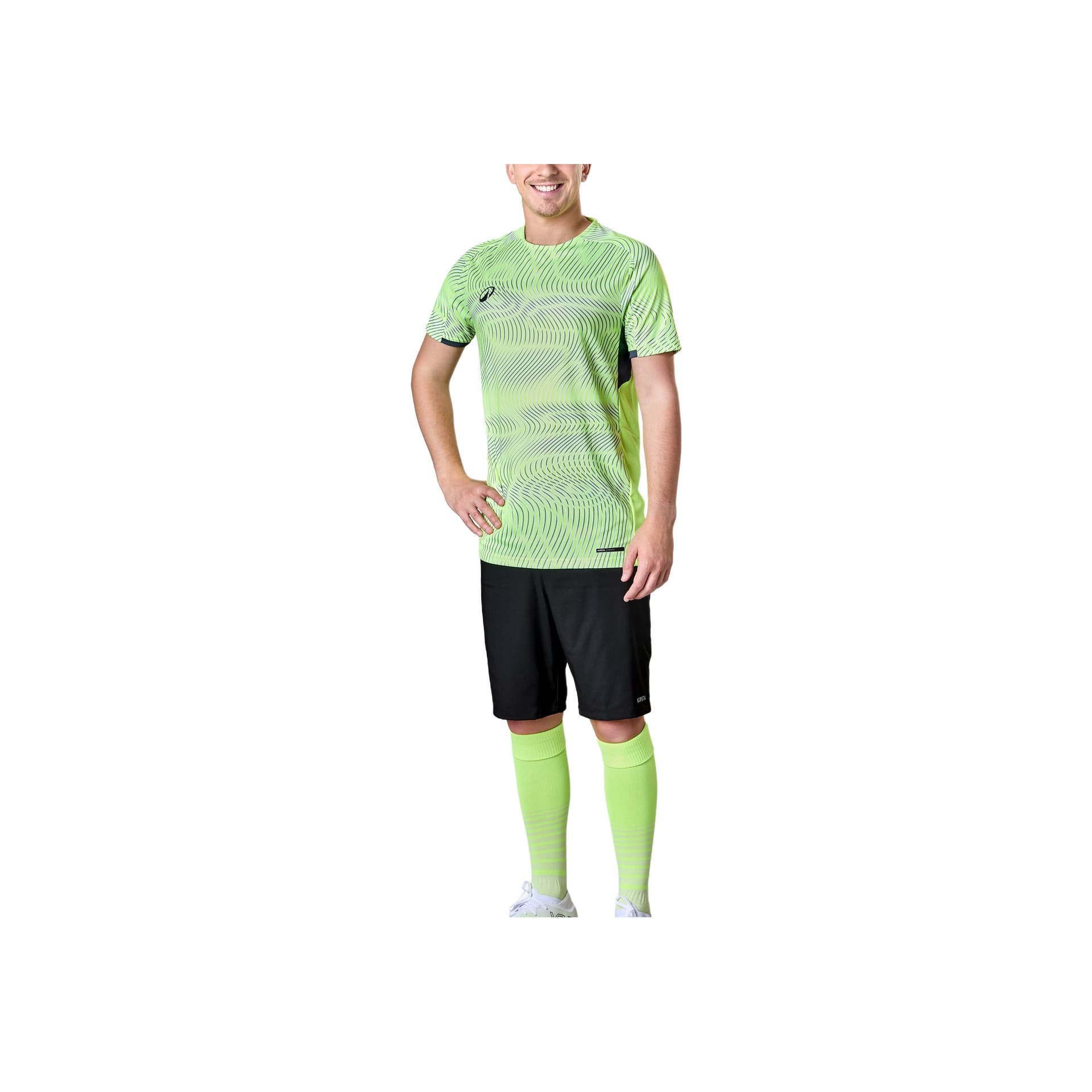 DECATHLON Футбол Джерси Унисекс Неоновый Желтый Чернила - изображение 3