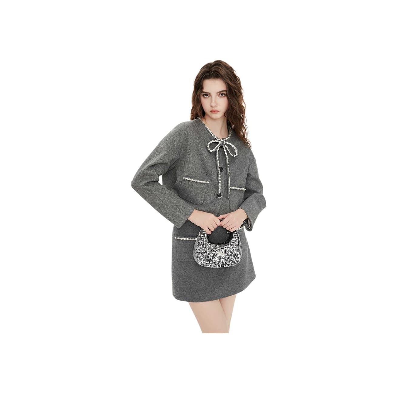 Куртка JORYAweekend Куртки и Пальто Женские Серые - изображение 5