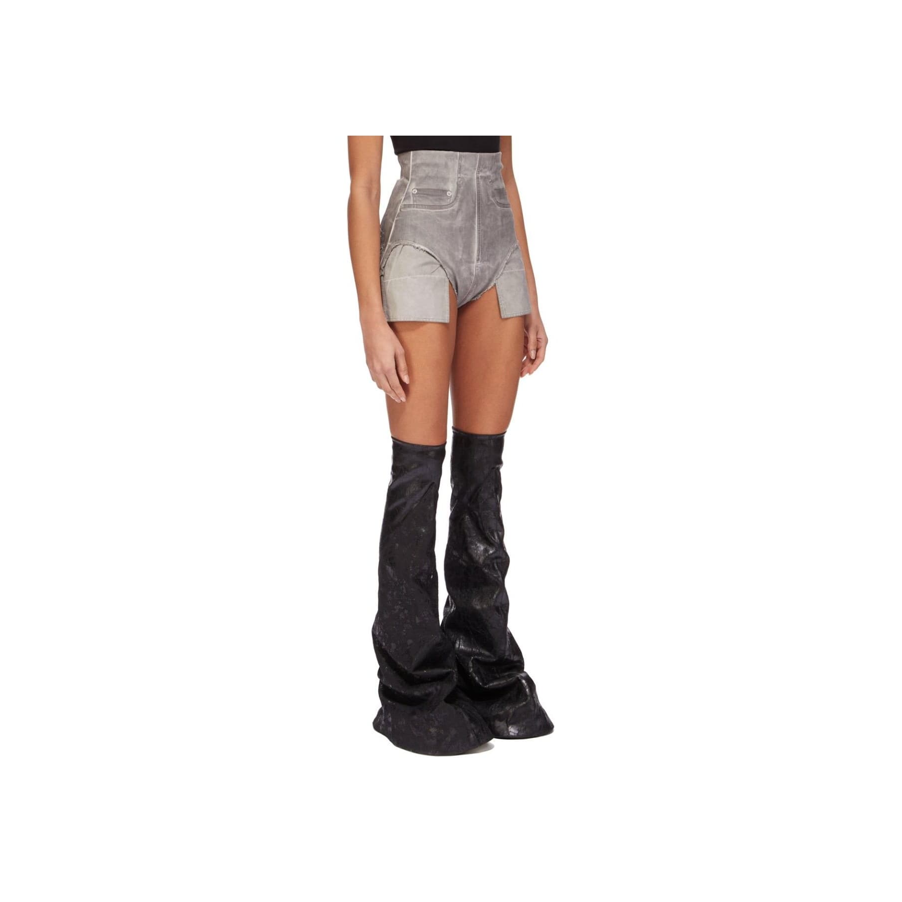 Rick Owens DRKSHDW FW24 Джинсовые шорты Женские Pearl - изображение 4