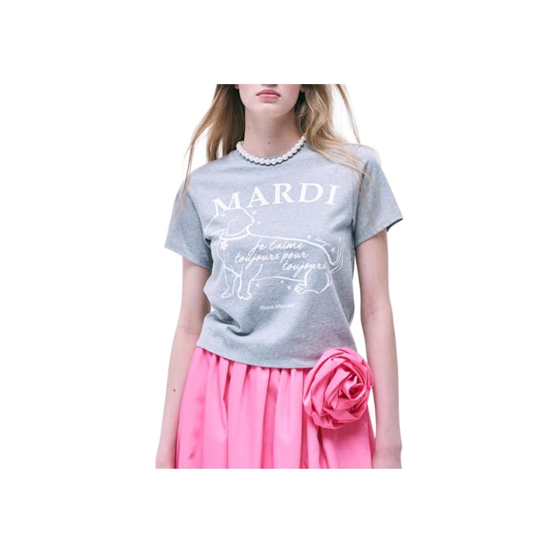 Футболка MARDI MERCREDI Pearl Puppy SS25 T Рубашка Женская - изображение 6