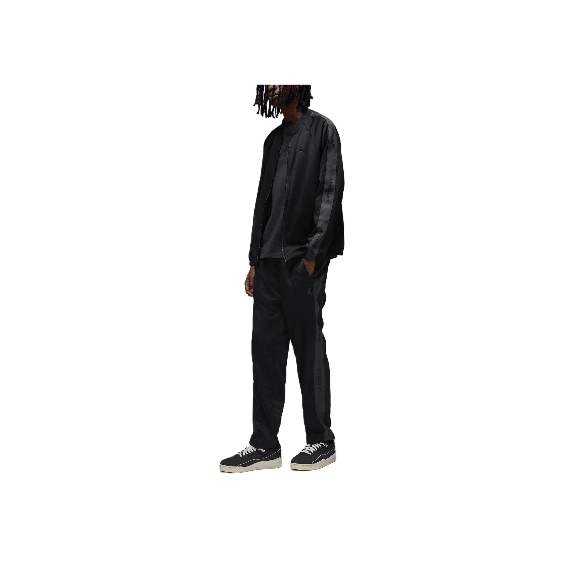 Штаны Jordan Essentials FW24 Tracksuit Брюки Вязаные Тренировочные Штаны Мужские Черные Темно-Серые - изображение 3