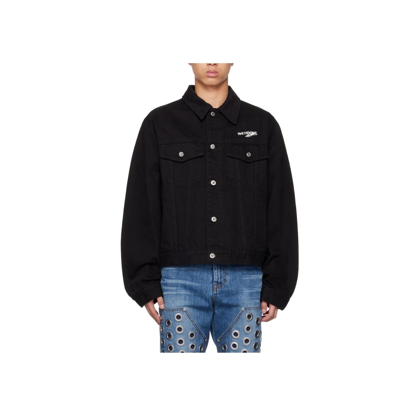 Джинсовая куртка WE11DONE Denim Jacket Black - изображение 1