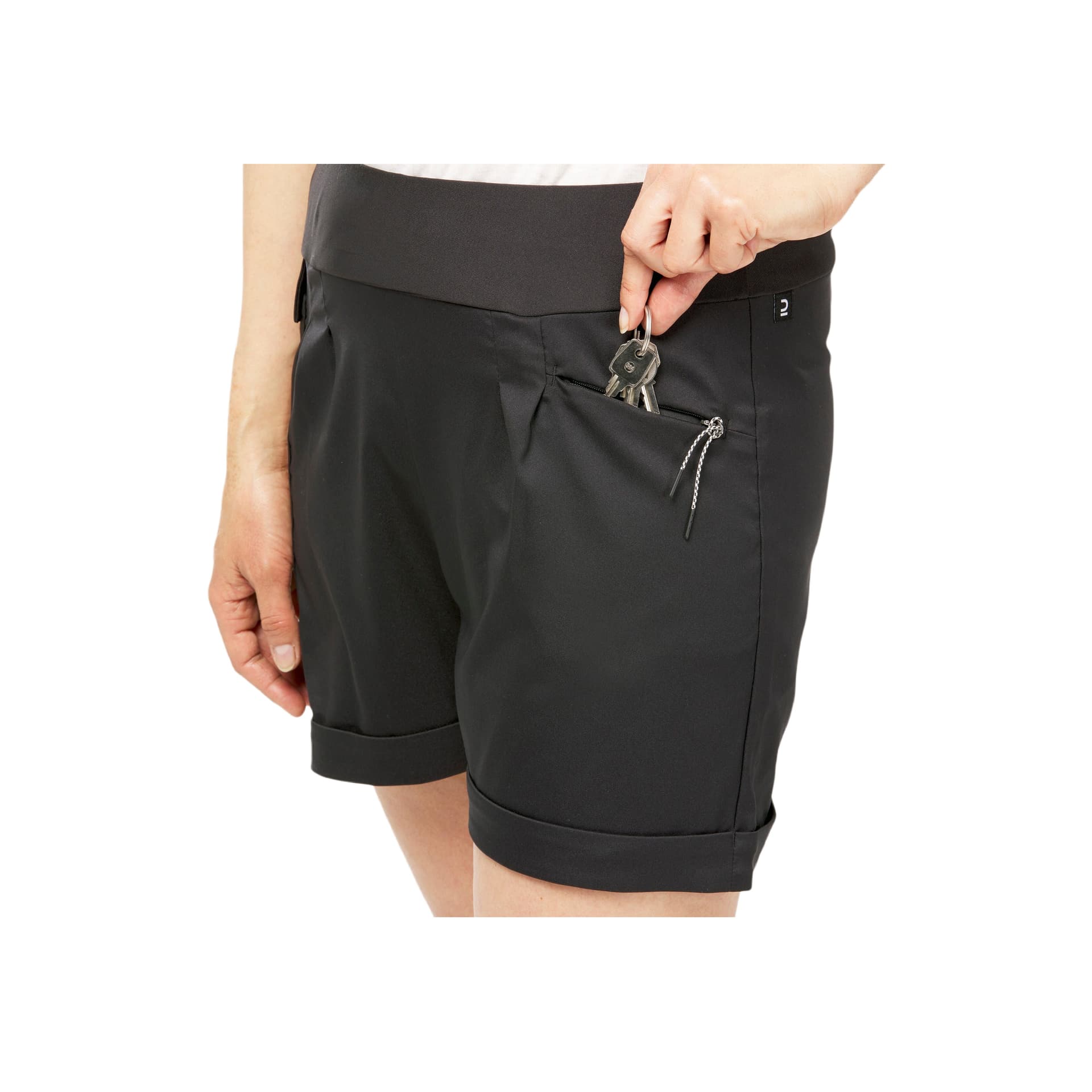 Шорты DECATHLON NH500 Повседневные шорты Женские Черные - изображение 5