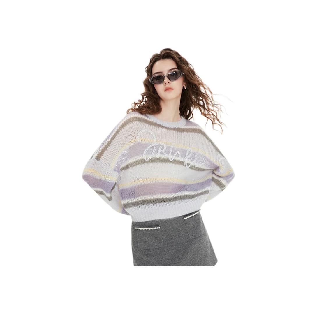 Кофта JORYAweekend Трикотаж Женский Серый Фиолетовый - изображение 2