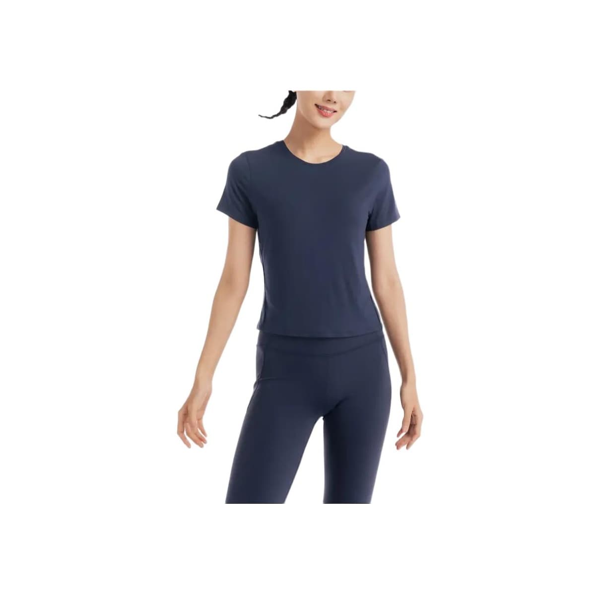 Футболка DECATHLON T-рубашка женская темно-синяя - изображение 1