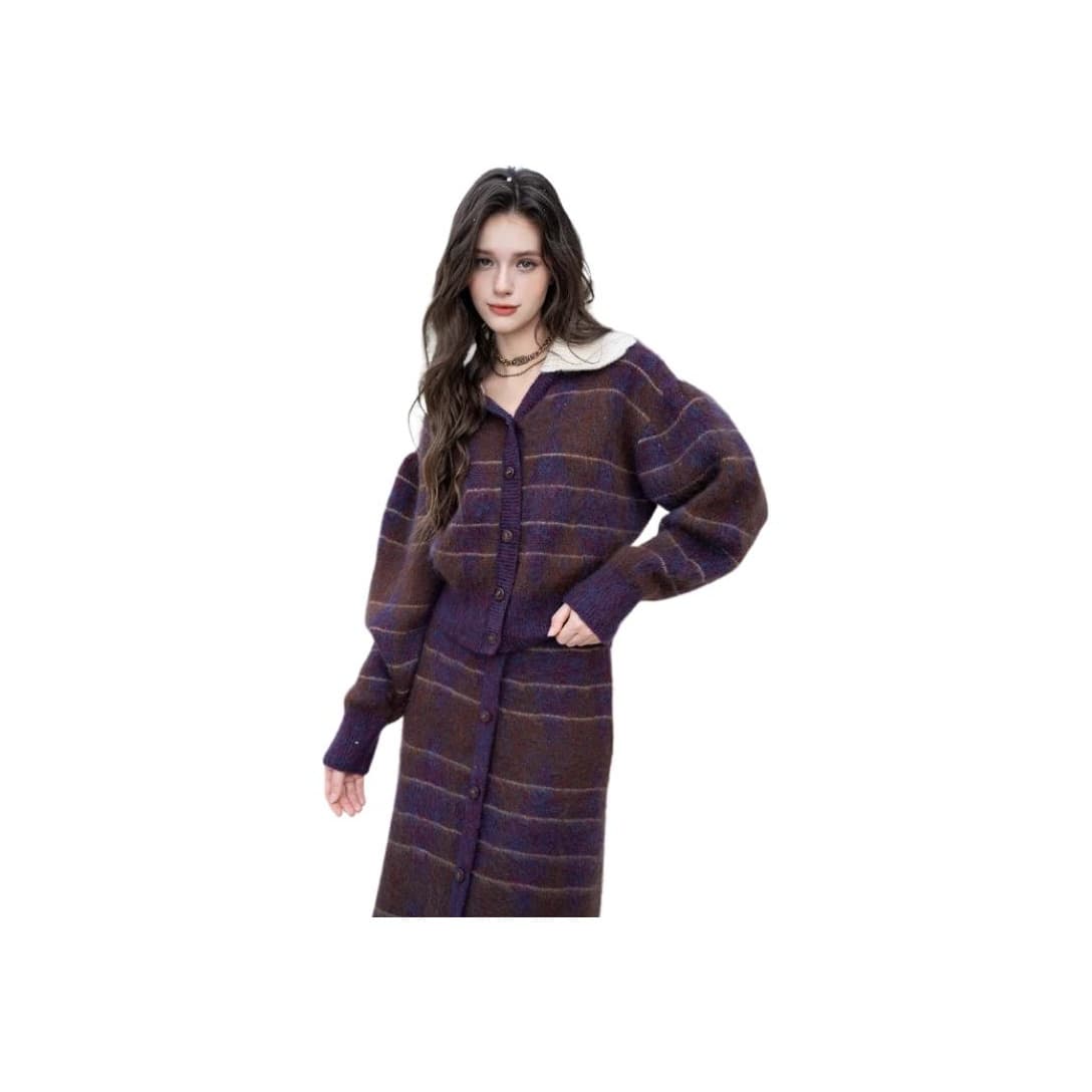 Кофта JORYAweekend Трикотаж Женский Цветочный Фиолетовый - изображение 4