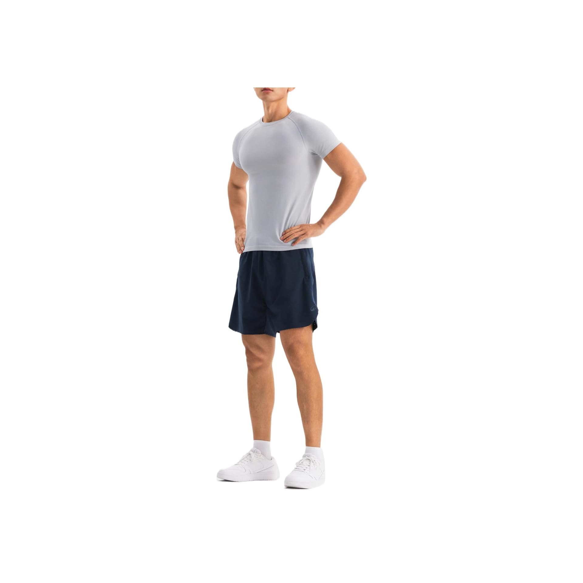 Футболка DECATHLON T-рубашка мужская жемчужно-серая - изображение 4