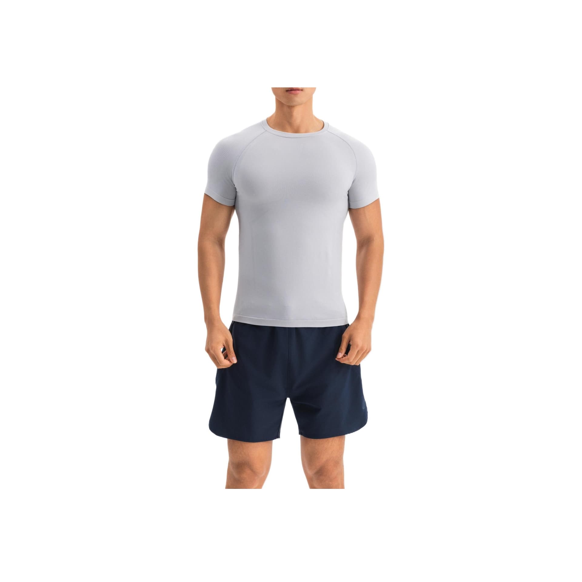 Футболка DECATHLON T-рубашка мужская жемчужно-серая - изображение 1