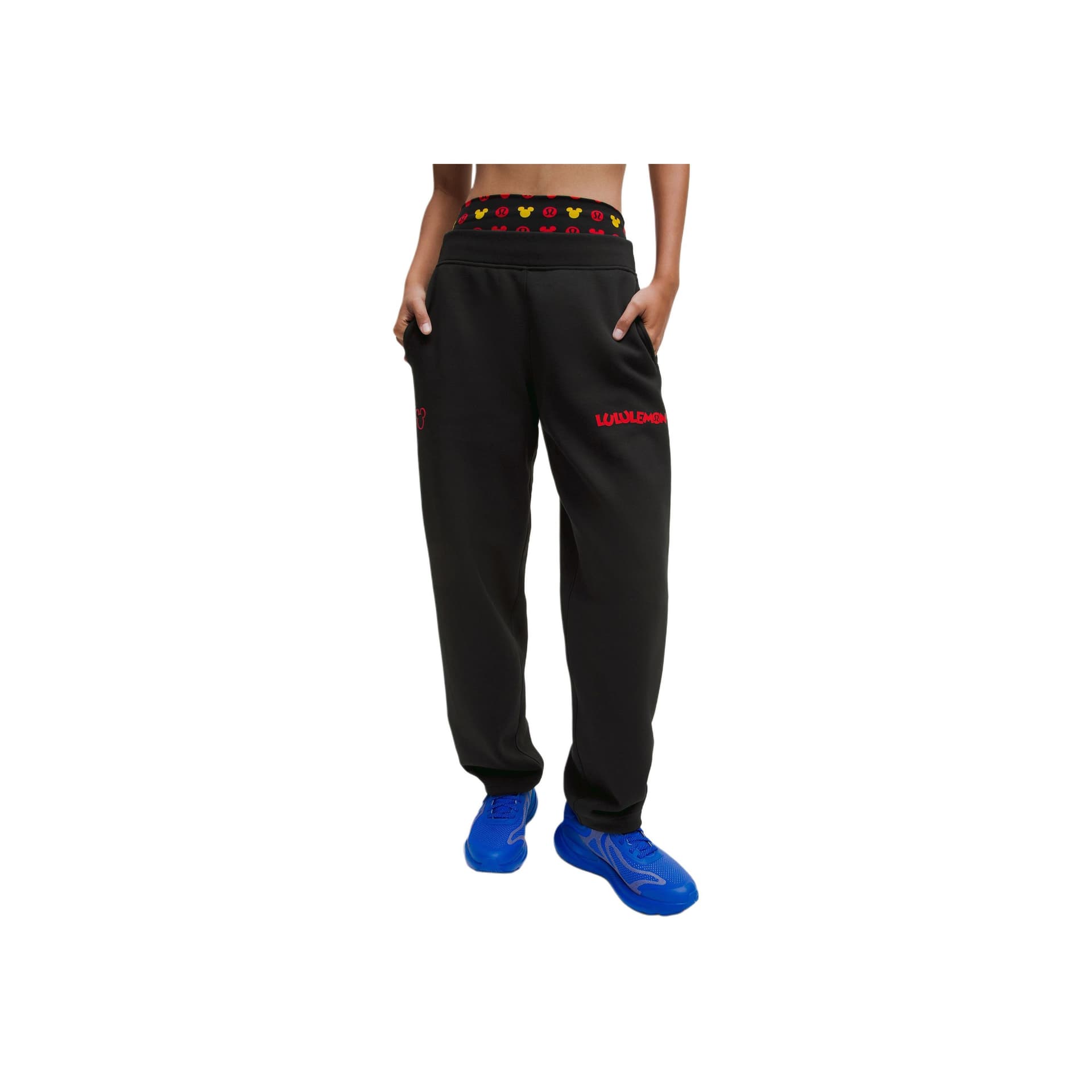 Штаны Lululemon X Disney FleeceHeavyweight Вязаные Спортивные Штаны Женские Черные - изображение 1