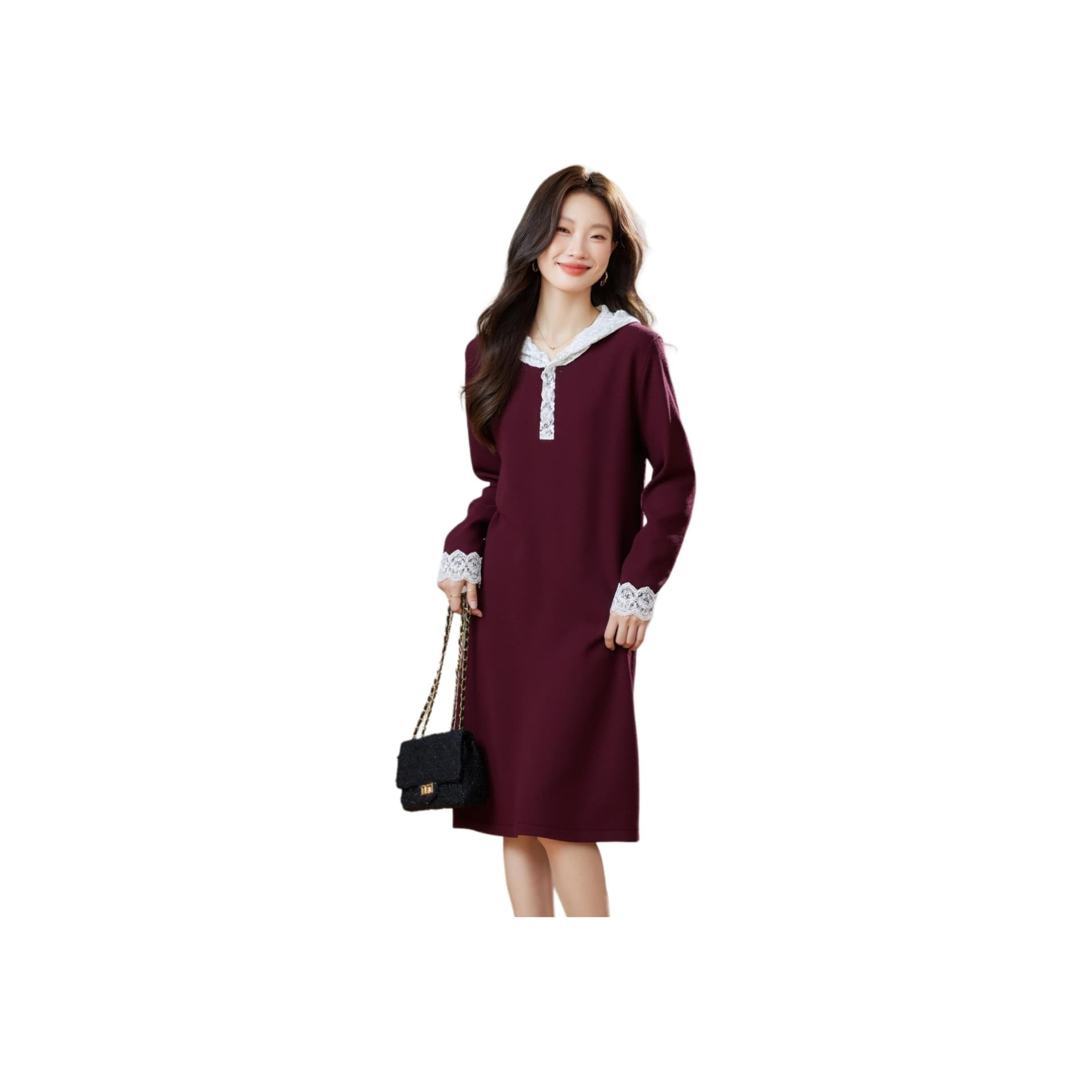 Платье PIERRE CARDIN Длинное платье с длинными рукавами для женщин - изображение 4