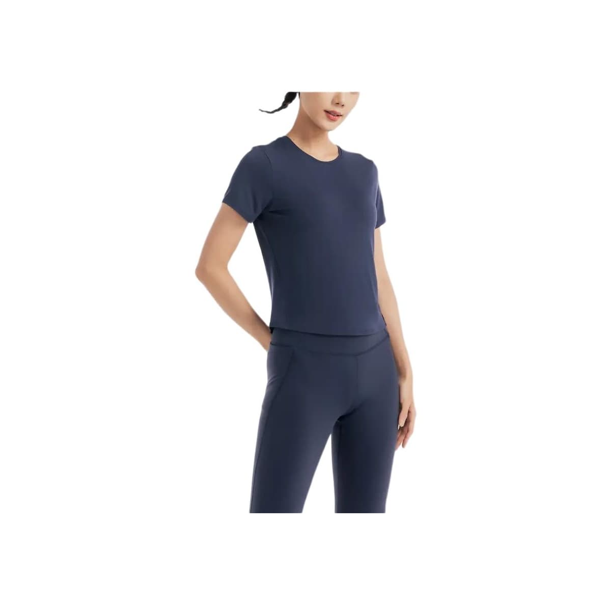 Футболка DECATHLON T-рубашка женская темно-синяя - изображение 5