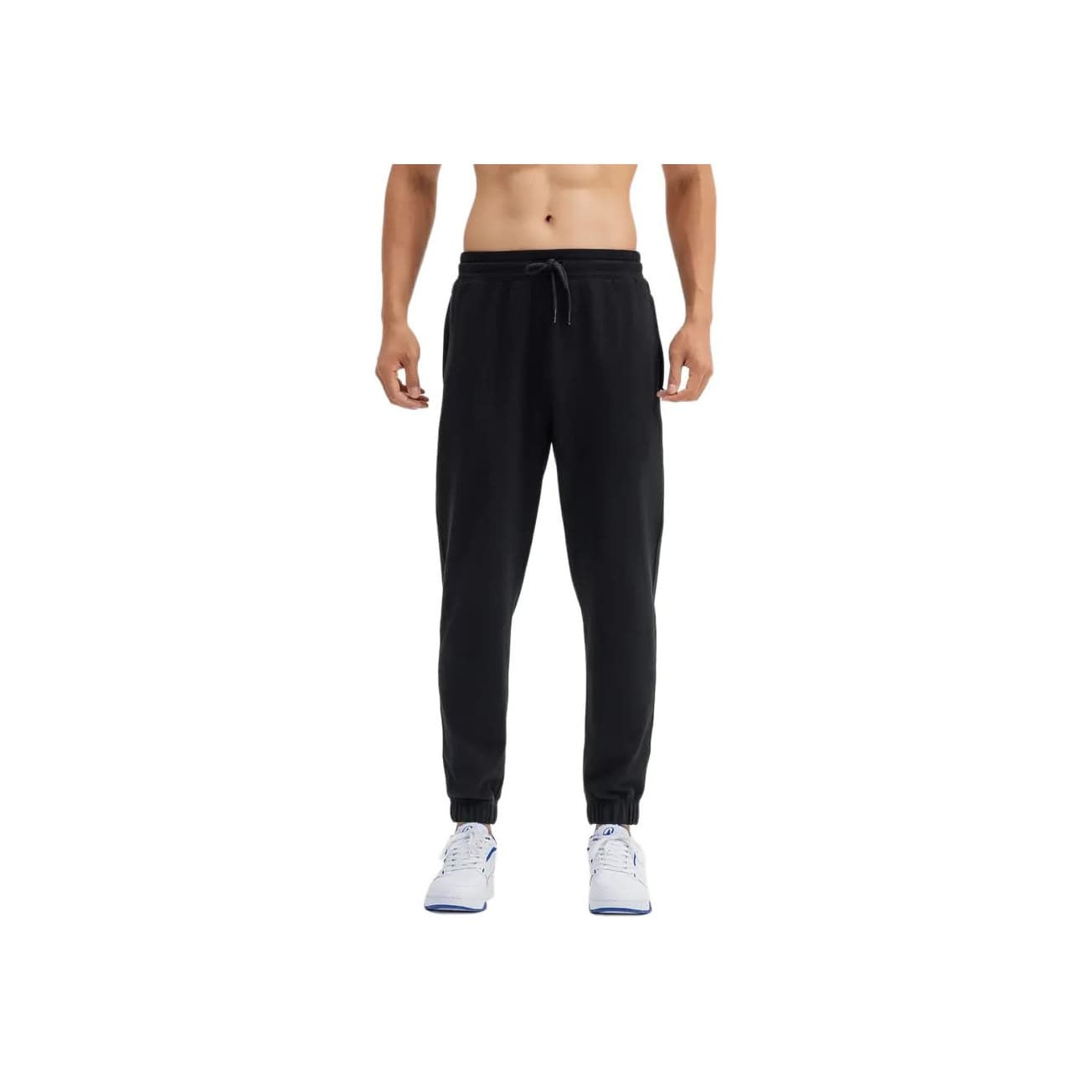 Штаны DECATHLON Вязаные тренировочные брюки мужские черные - изображение 1