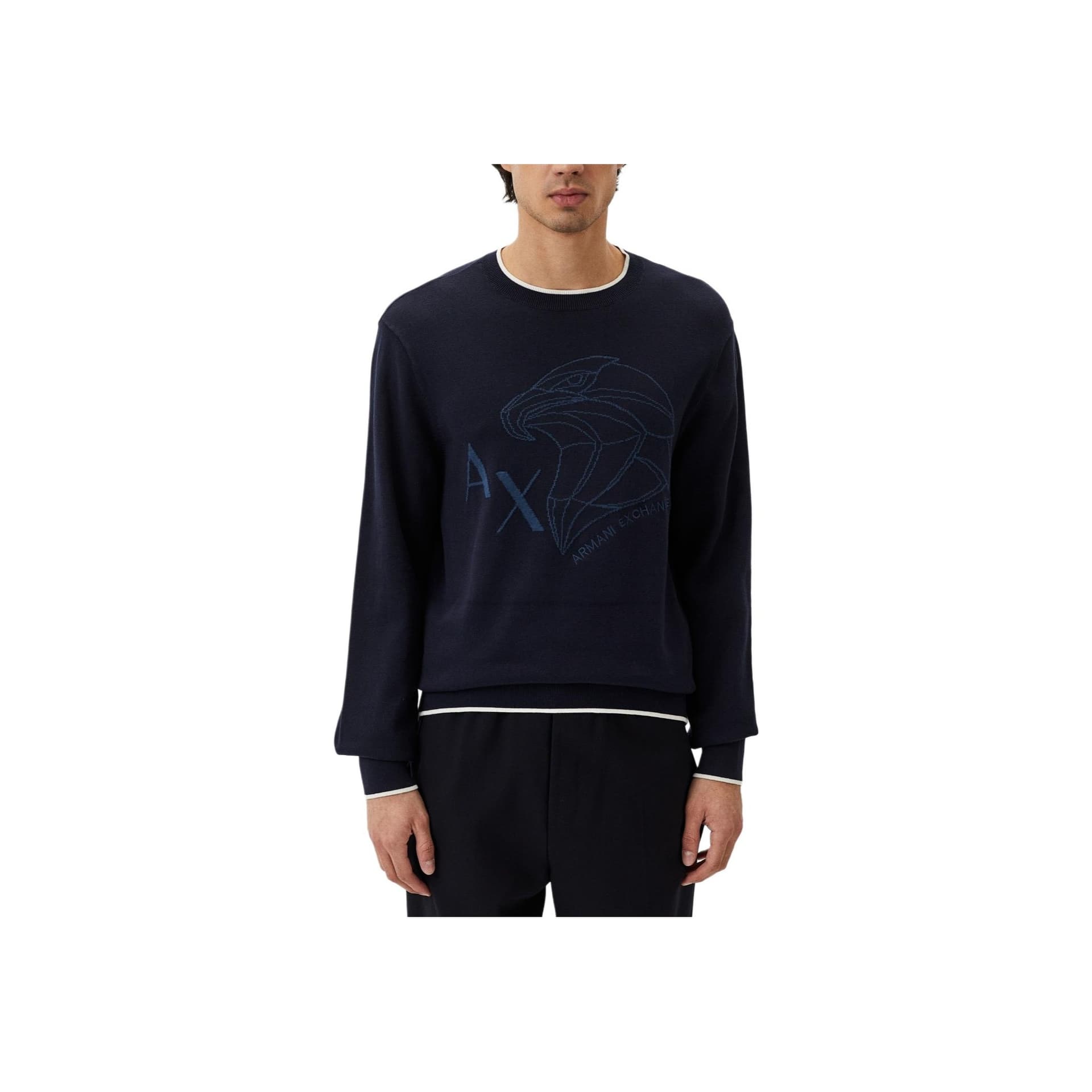 Кофта ARMANI EXCHANGE AE Свитер Мужской Синий - изображение 1