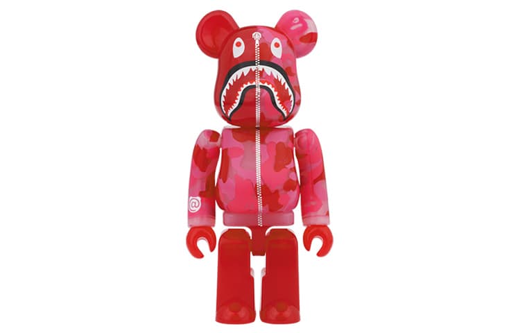 Фигурка BE@RBRICK x BAPE Clear ABC Camo Shark 2020 Red - изображение 2