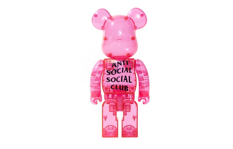 Фигурка BE@RBRICK x Anti Social Club Transparent Pink - изображение 3