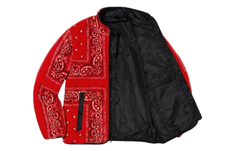 Куртка Supreme FW19 Reversible Bandana Fleece Jacket - изображение 3