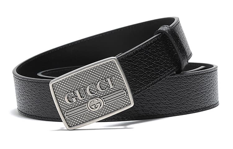 Ремень Gucci Leather Belt Black - изображение 5