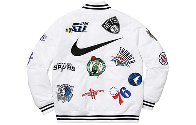 Куртка Supreme x Nike NBA Teams Warm-Up Jacket White - изображение 2