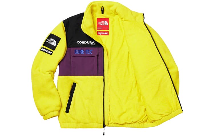 Куртка Supreme x The North Face Fleece Jacket Yellow - изображение 3
