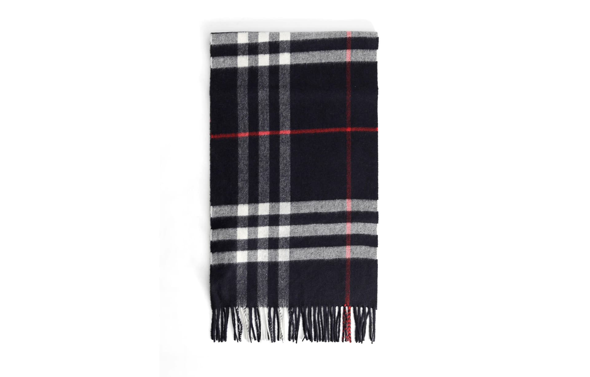 Шарф Burberry Cashmere Scarf Navy Blue - изображение 4