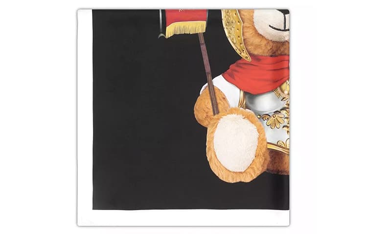 Платок Moschino Roma Teddy Bear Silk Scarf Black - изображение 3
