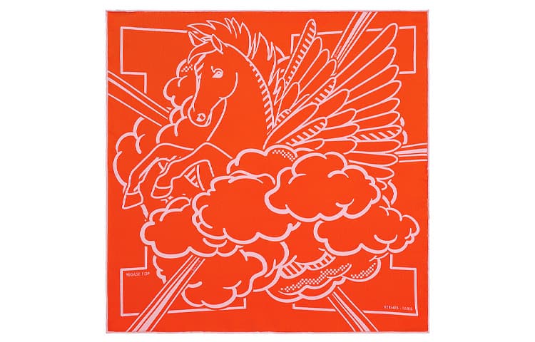 Платок HERMES 45VermillonRose - изображение 1